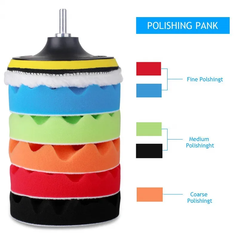 Polish Pad Set Buffer - Zestaw 8 szt. padów polerskich do