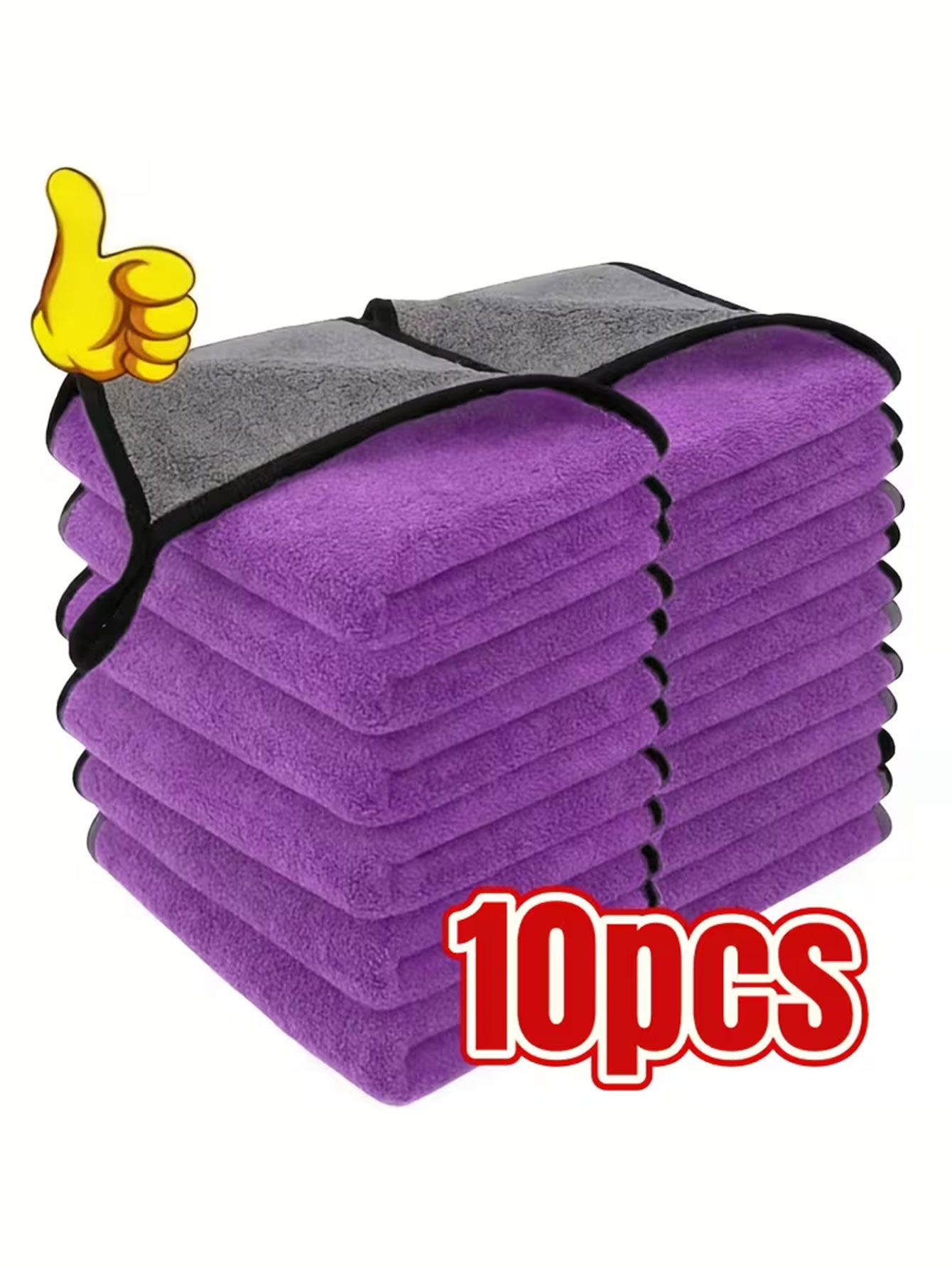 Microfiber Towel Detailing - 10 sztuk dwustronnych ściereczek do czyszczenia