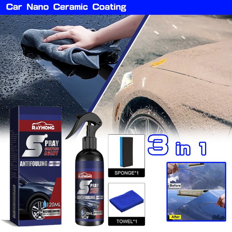 Car Wax Ceramic Coating - 3 w 1 3-1 SZTUK Nano