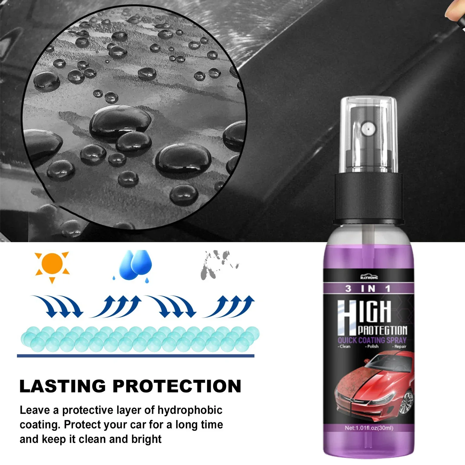 Spray ceramiczny 3 w 1 do samo – Car Wax Ceramic Coating recenzja i cena